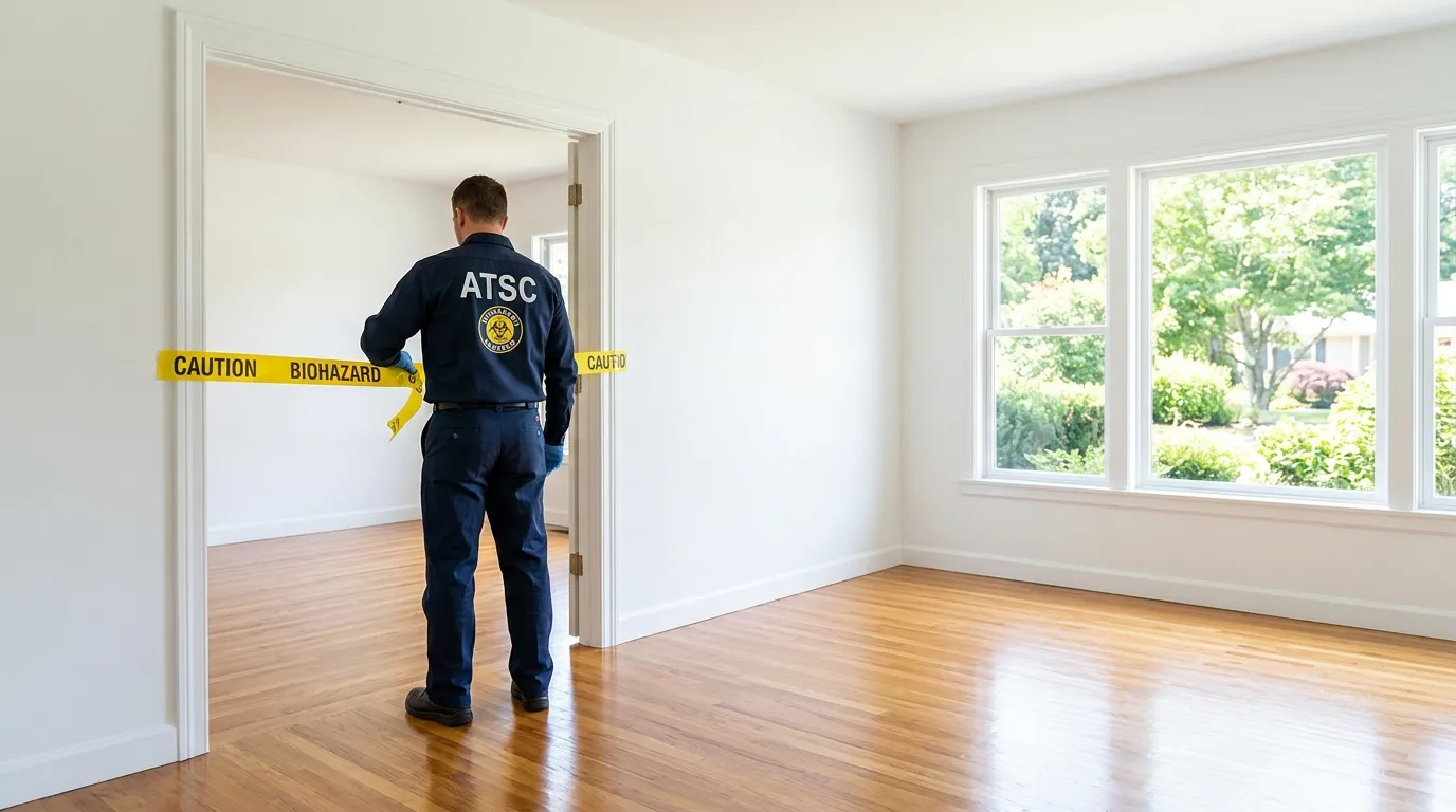 Certified biohazard cleanup crew performing Crime Scene Cleanup in Richmond West